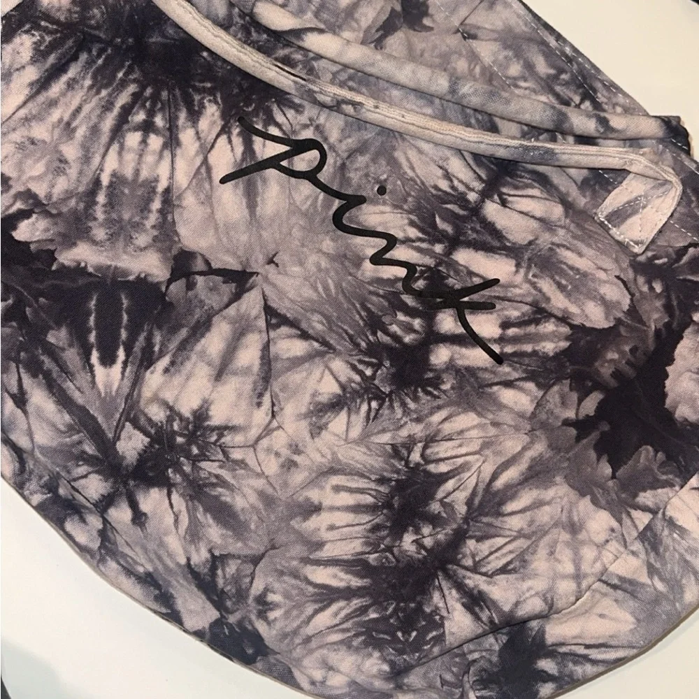 PINK Victoria's Secret Gray Tie-Dye Tote Overnight Bag